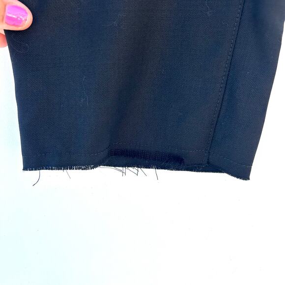 Nili Lotan Wool Aida Drop Seat Black Cropped Trousers Pants XS Lightweight - Picture 8 of 10